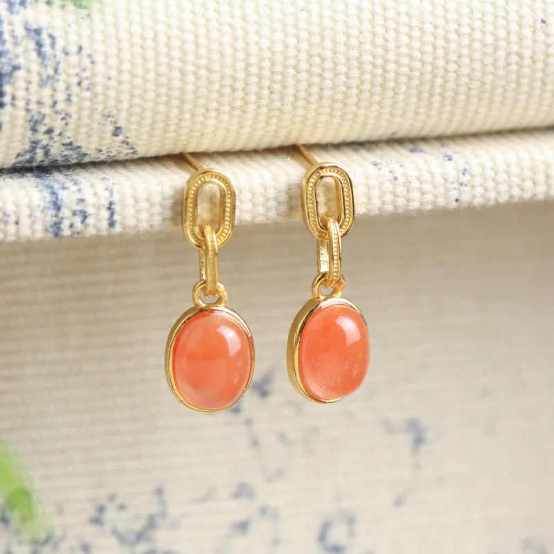 Nine Music Agate Earrings Women's-1