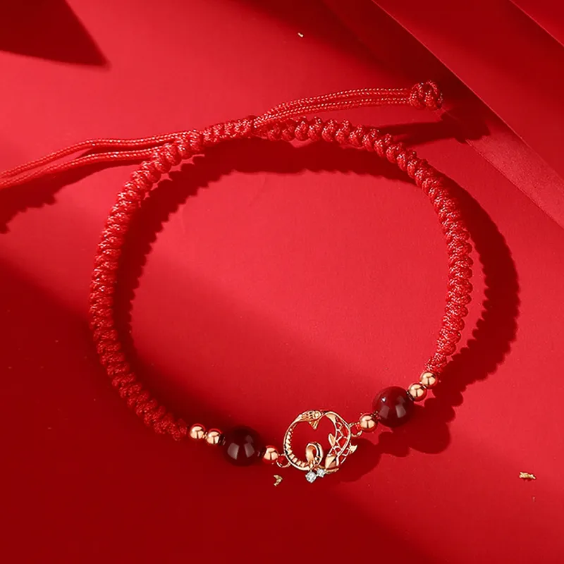 Nine Music Reconstructed Cinnabar Bracelets Unisex-2
