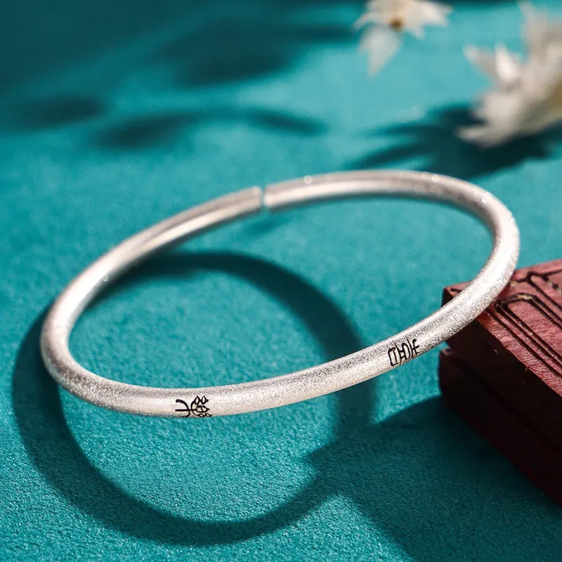 Nine Music 999 Fine Silver Bangles Unisex-2