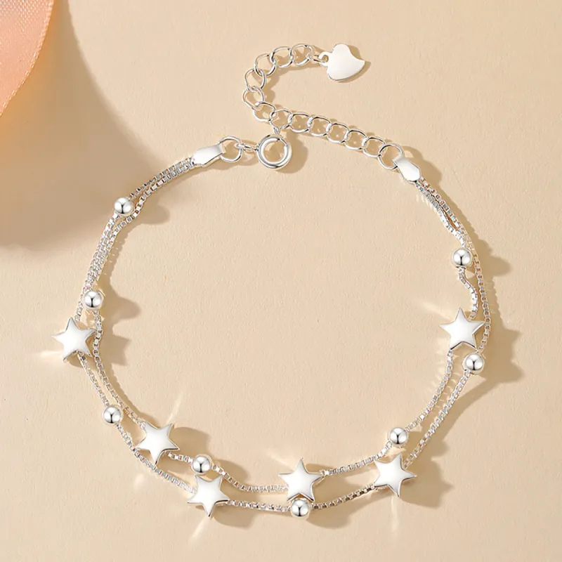 Nine Music Foot Silver 990 Bracelets Women's-1