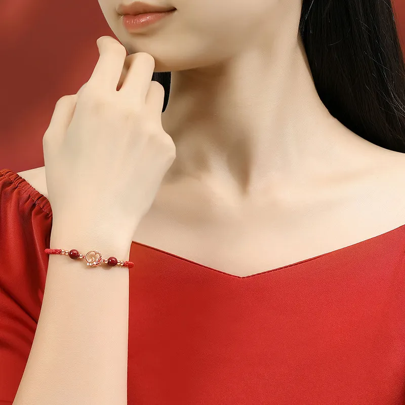 Nine Music Reconstructed Cinnabar Bracelets Unisex-4