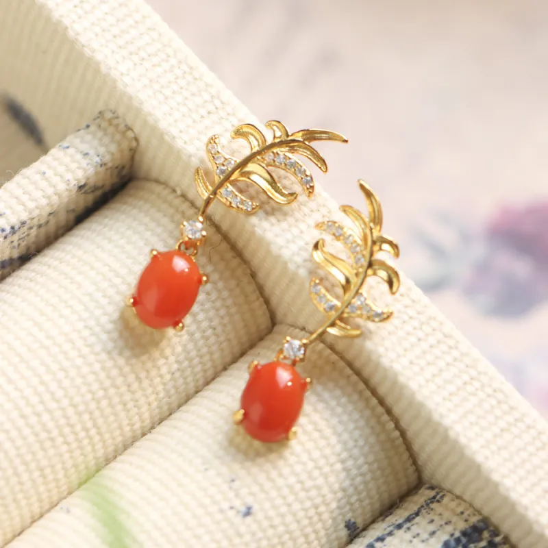 Nine Music Agate Earrings Women's-1