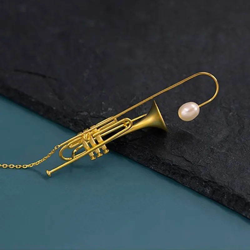 Nine Music S925 Silver Pearl Brooches Women's-2