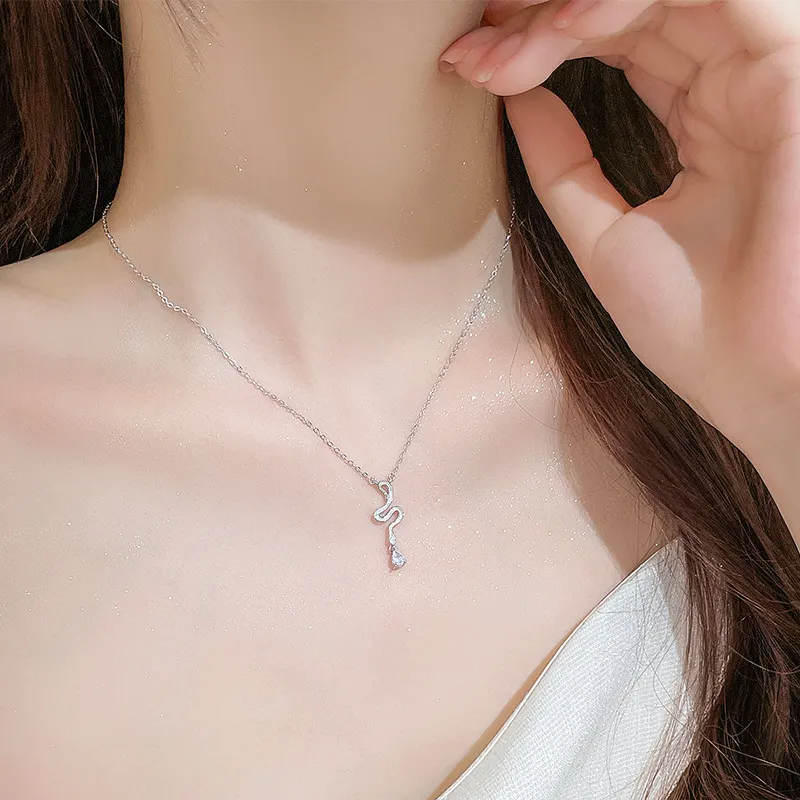 Nine Music S925 Silver Necklaces Women's Rose Gold-6