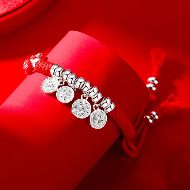 Nine Music 990 Silver Pure Silver Bracelets Unisex-3