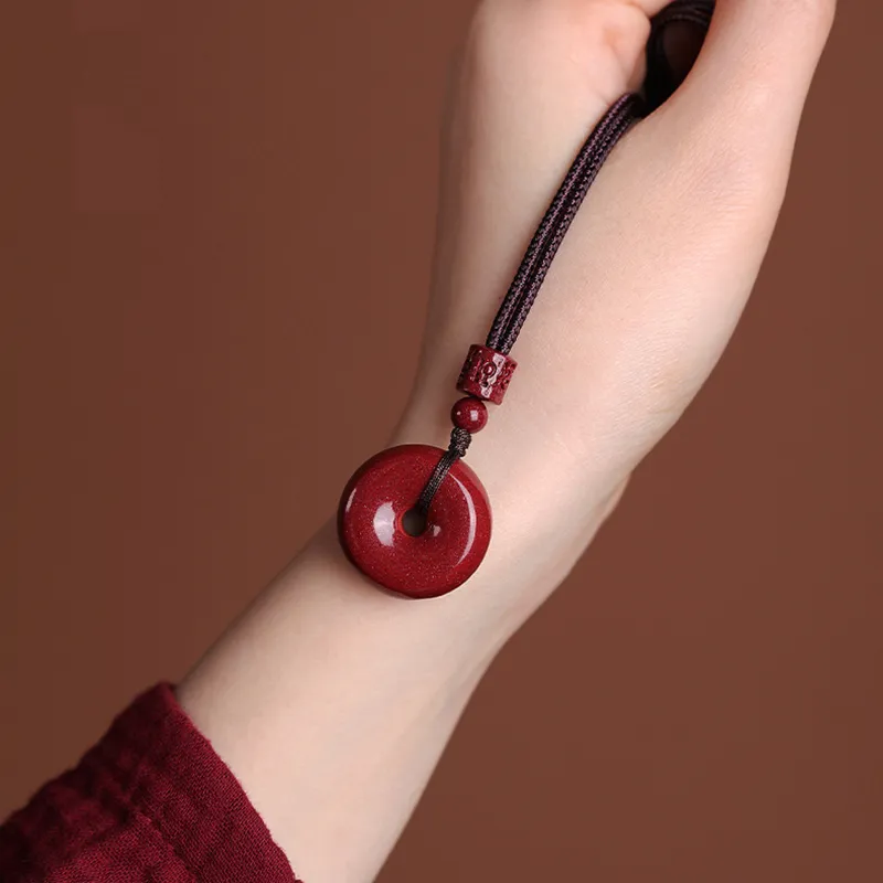 Nine Music Reconstructed Cinnabar Necklaces Unisex-5