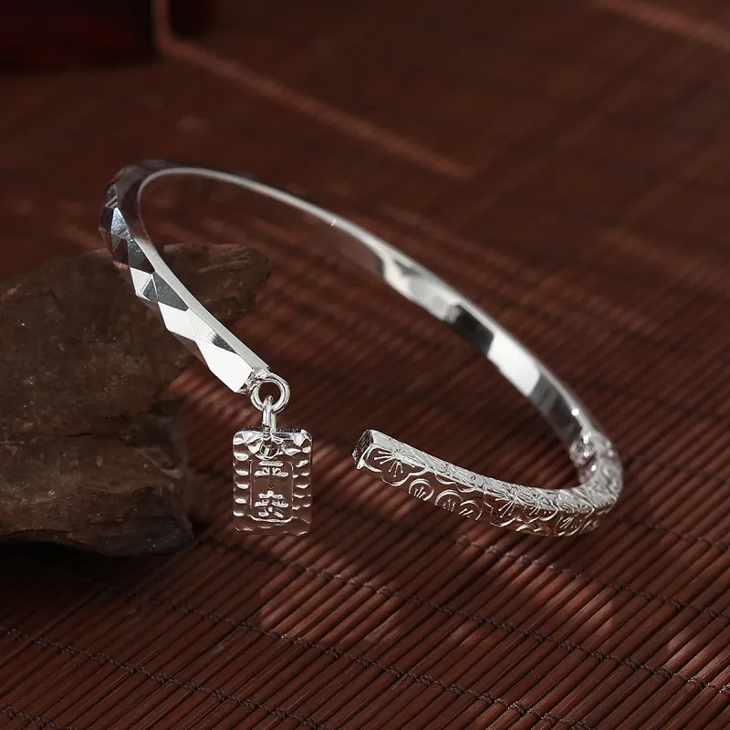 Nine Music 999 Fine Silver Bangles Unisex-3