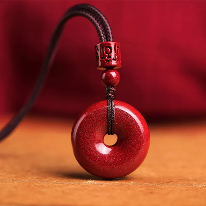 Nine Music Reconstructed Cinnabar Necklaces Unisex-1