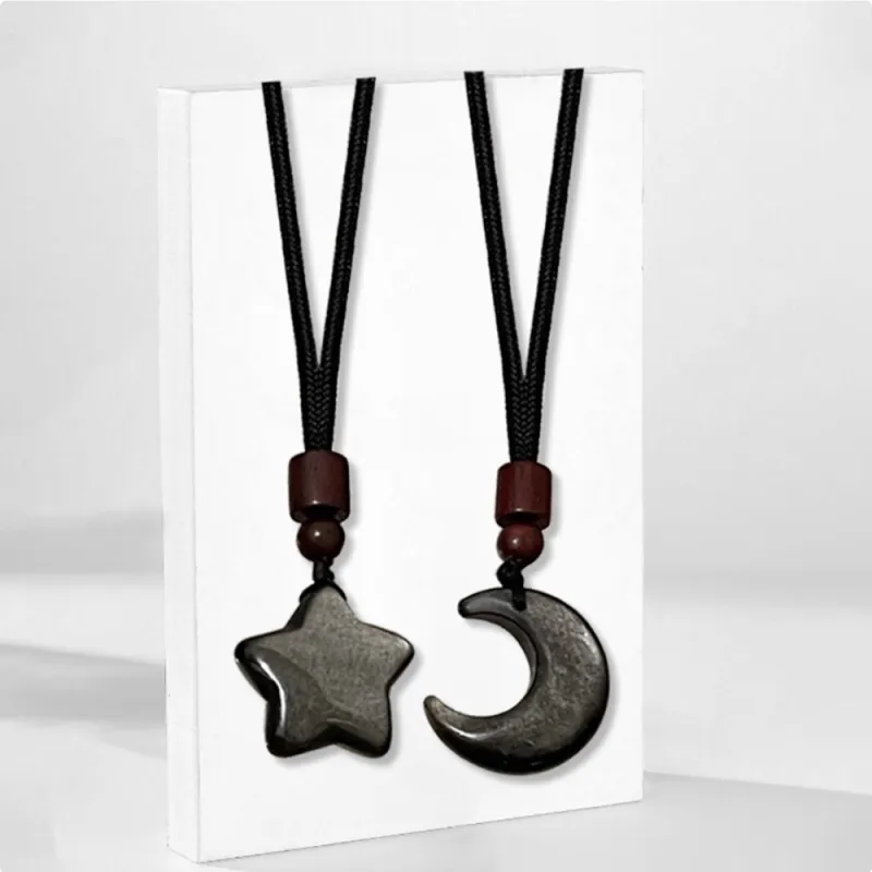 Nine Music Obsidian Necklaces Unisex-13