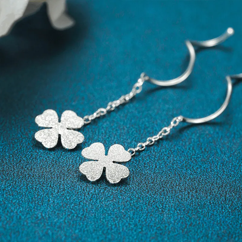 Nine Music S925 Silver Drop Earrings Women's-2