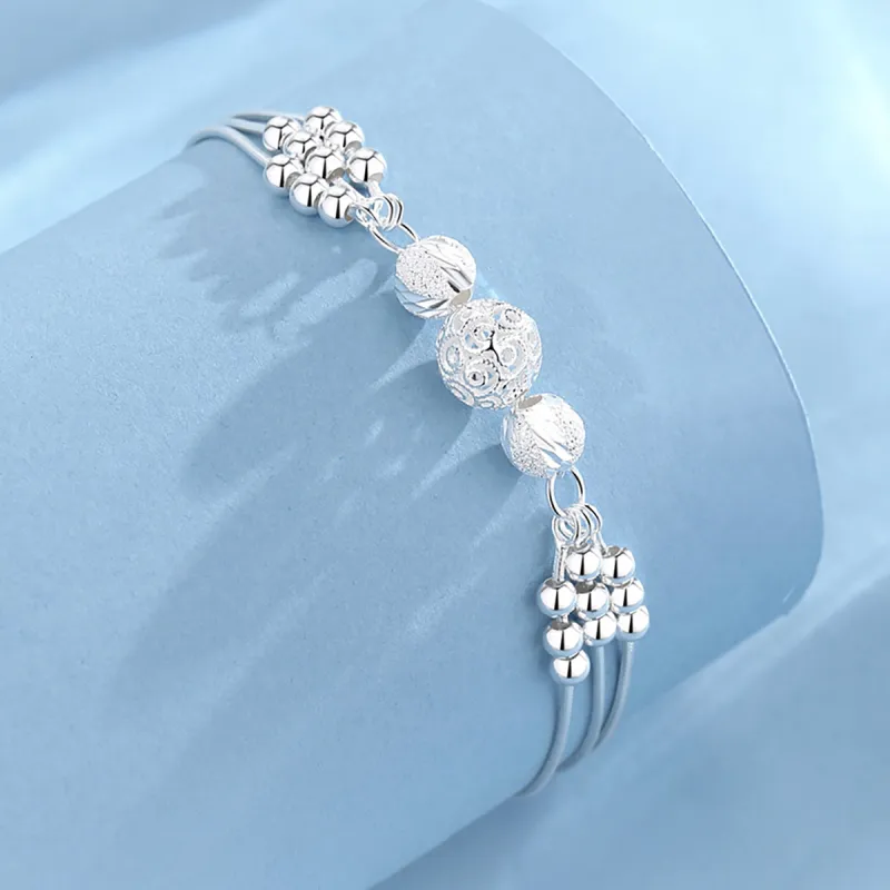 Nine Music Foot Silver 990 Bracelets Women's-2