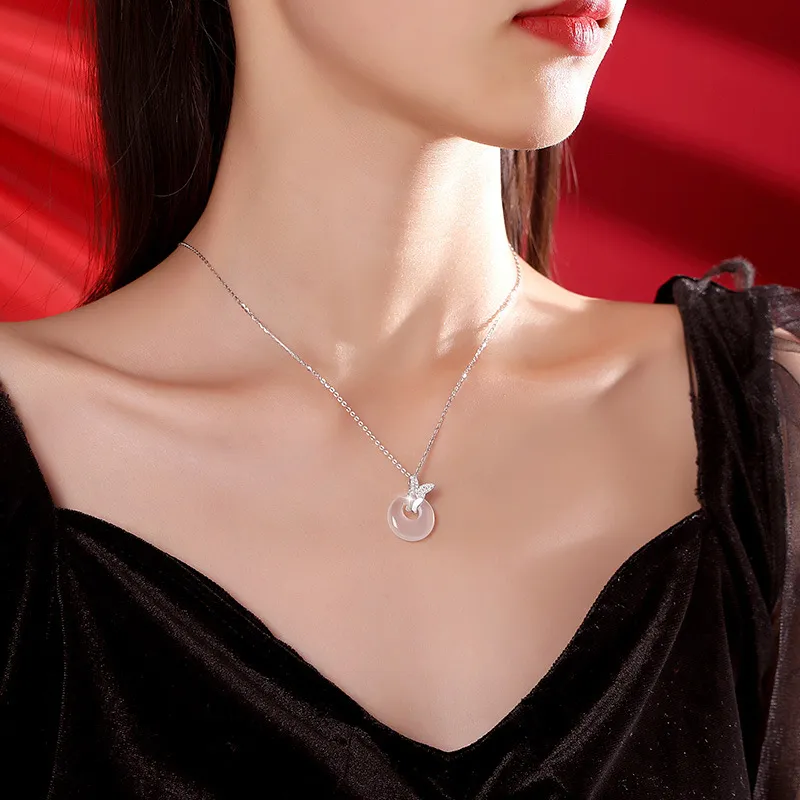 Nine Music Chalcedony Necklaces Women's-5