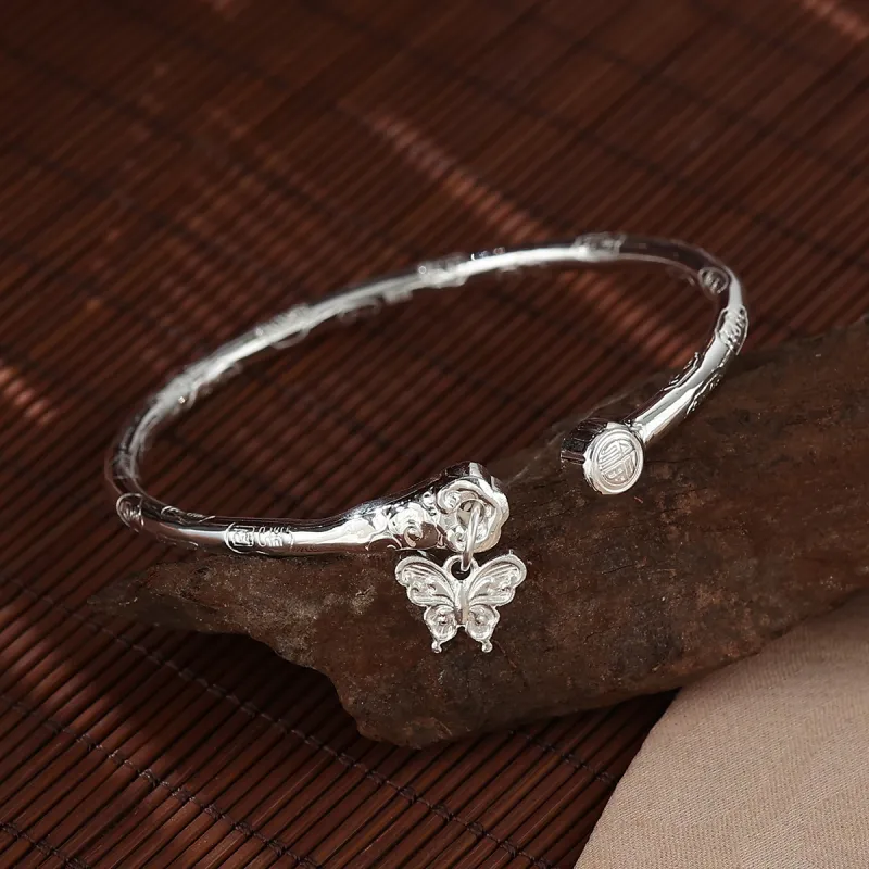 Nine Music 999 Fine Silver Bangles Unisex-1