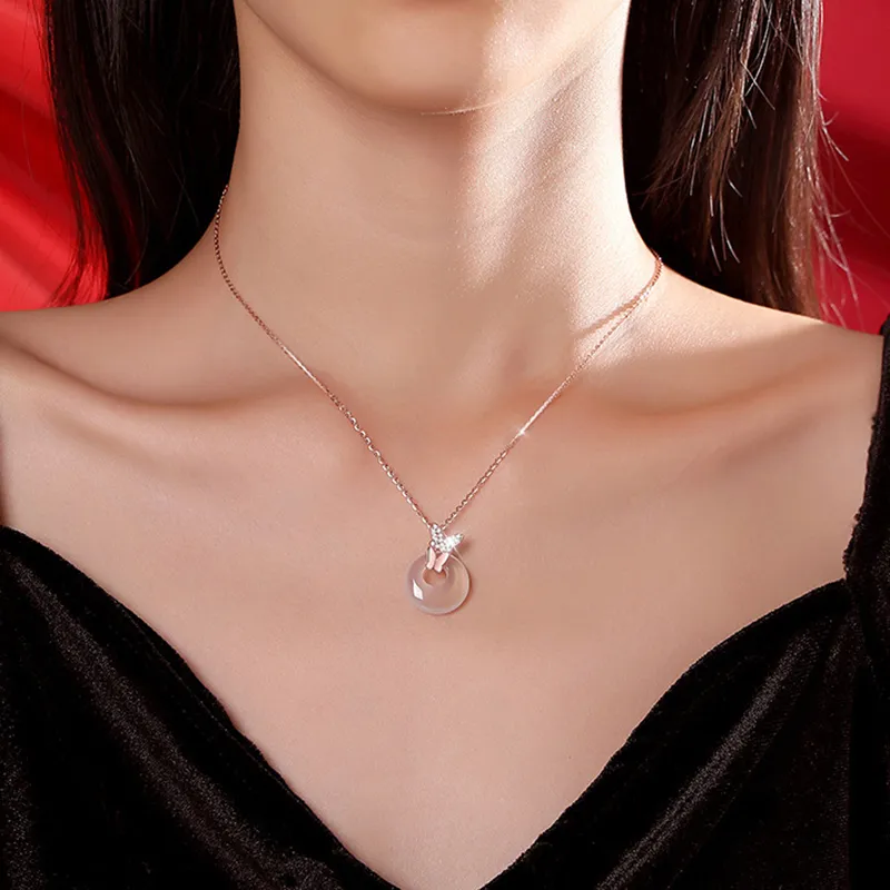 Nine Music Chalcedony Necklaces Women's-2