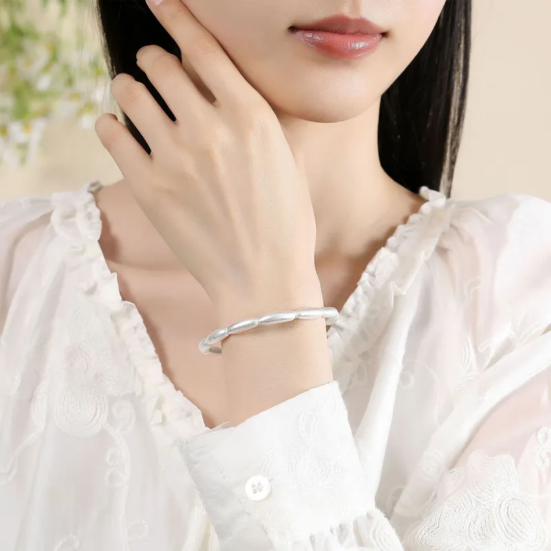 Nine Music 999 Fine Silver Bangles Unisex-4