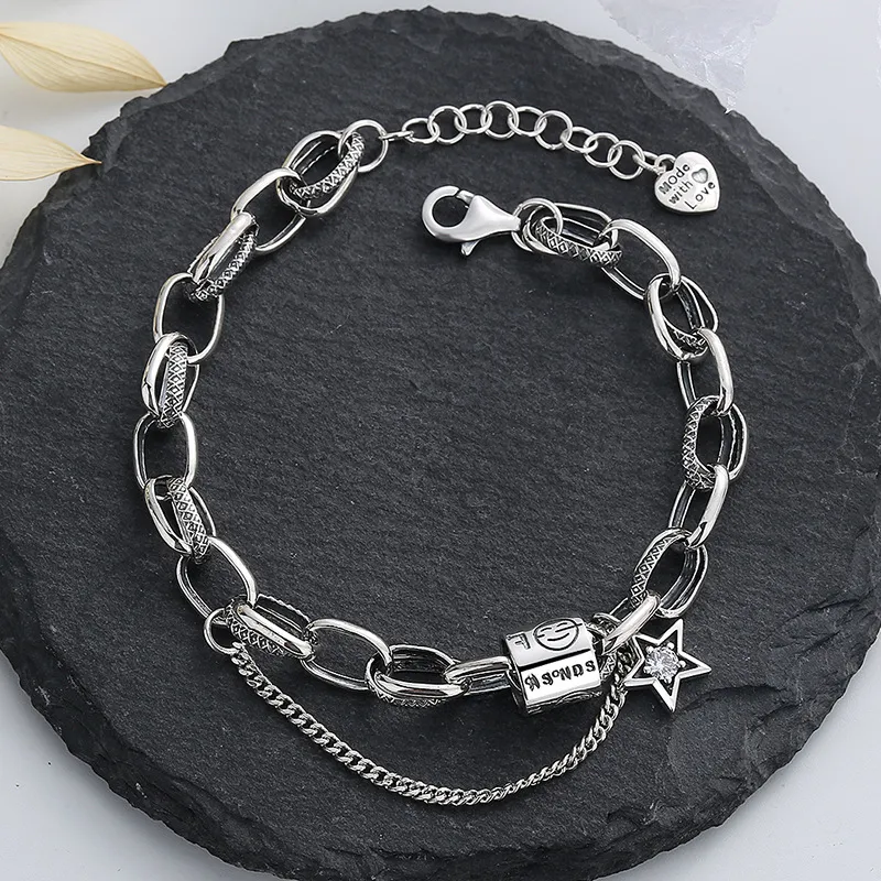 Nine Music S925 Silver Bracelets Unisex-1