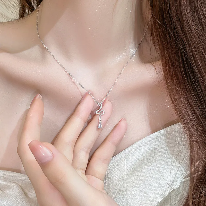 Nine Music S925 Silver Necklaces Women's Rose Gold-4