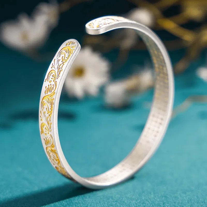 Nine Music 999 Fine Silver Bangles Unisex-4
