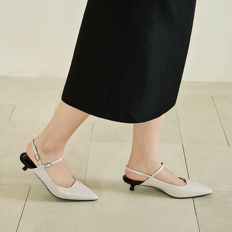 7or9 Australian White Pearl Tahiti Slim Heel High Heels 3.5cm Women's-4