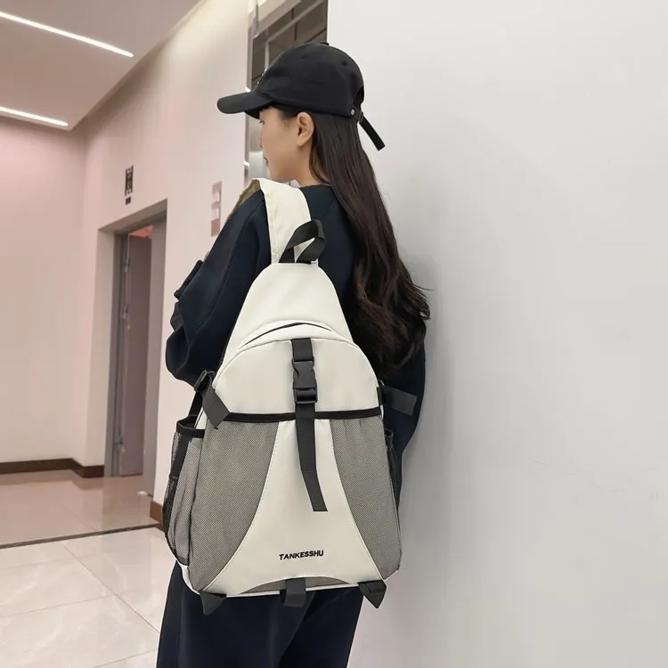 S.REPHEN Nylon Shoulder Bag Crossbody Bag Sling Bags Unisex Black/White-1