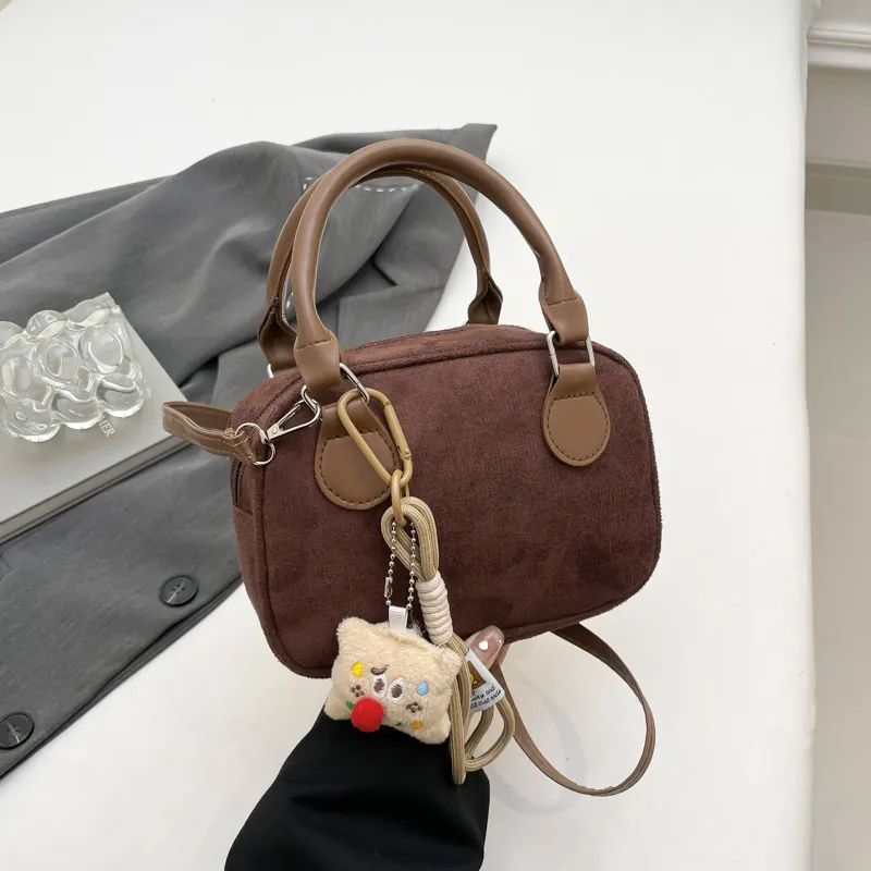 S.REPHEN Leather Velvet Shoulder Bag Crossbody Bag Handbag Unisex Multicolor-5