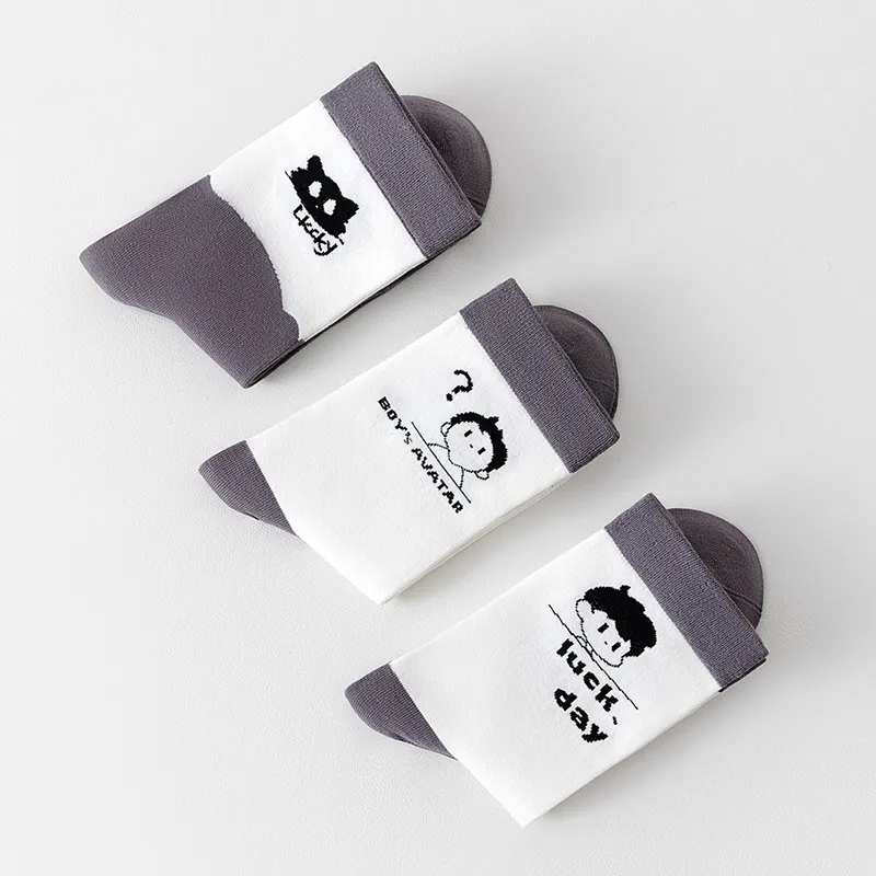 WAJUZHEN Mid Calf Socks Unisex 3 Pack Life's Imagination-1