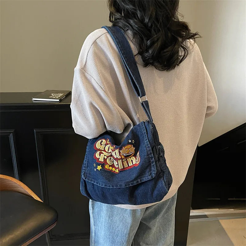 S.REPHEN Denim Shoulder Bag Regular Unisex Multicolor-7