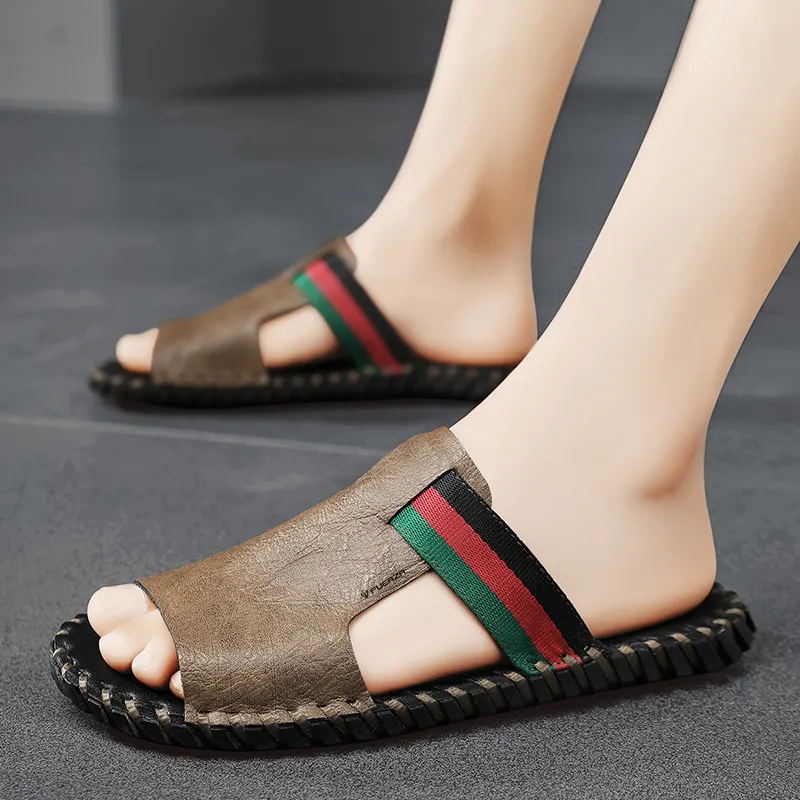 FUERZA Slip Resistant, Odor Resistant, Abrasion Resistant, Quick Dry, Antibacterial Cushioning Slide Slippers Men's-10