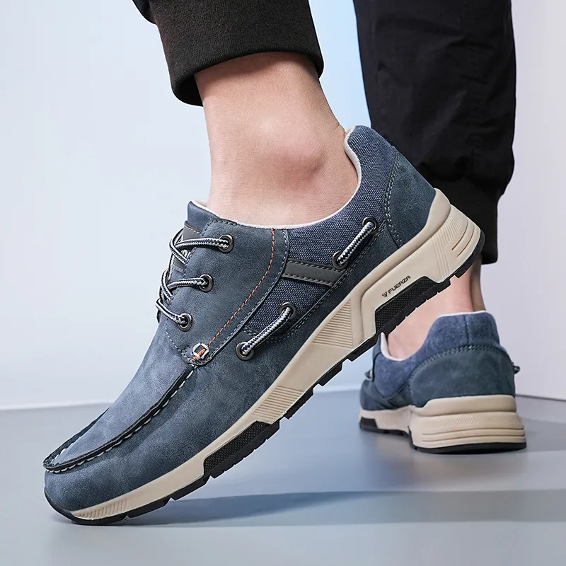 FUERZA Casual Shoes Men Low Top Blue-3