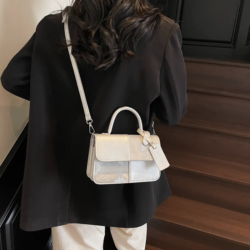 FCTOSSR PU Handbag Women's White/Silver/Black-10