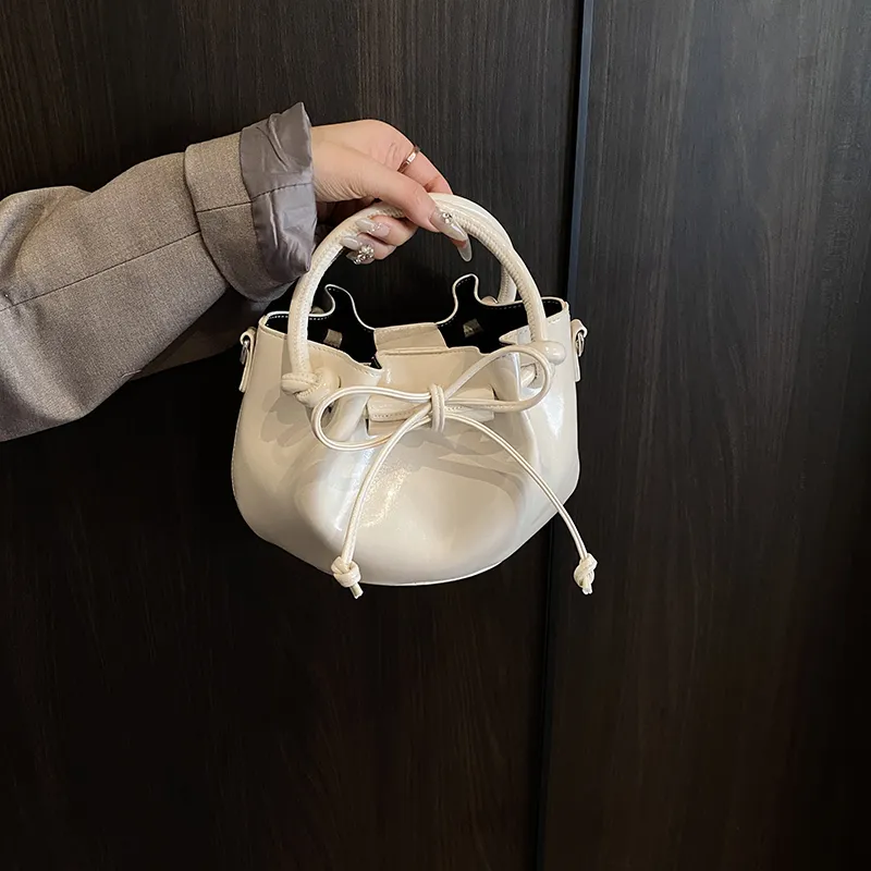 FCTOSSR PU Bucket Bag, Shoulder Bag, Crossbody Bag, Handbag Women's White/Silver/Black/Yellow/Pink-4
