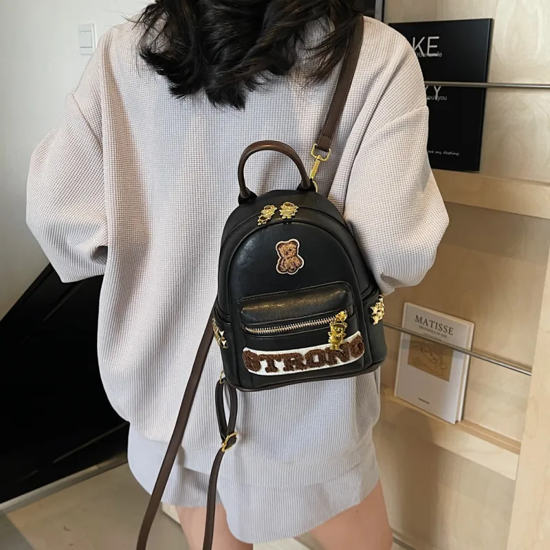 FCTOSSR PU Backpack Women's White/Black/Brown-7