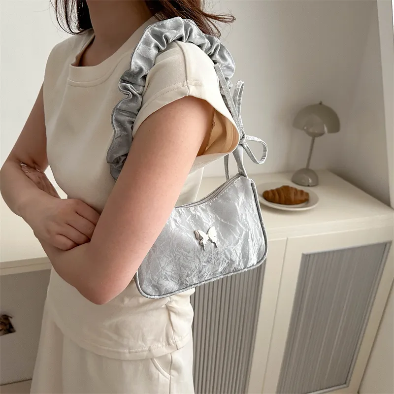 FCTOSSR PU Shoulder Bag Women's White/Silver/Black/Khaki/Brown-14