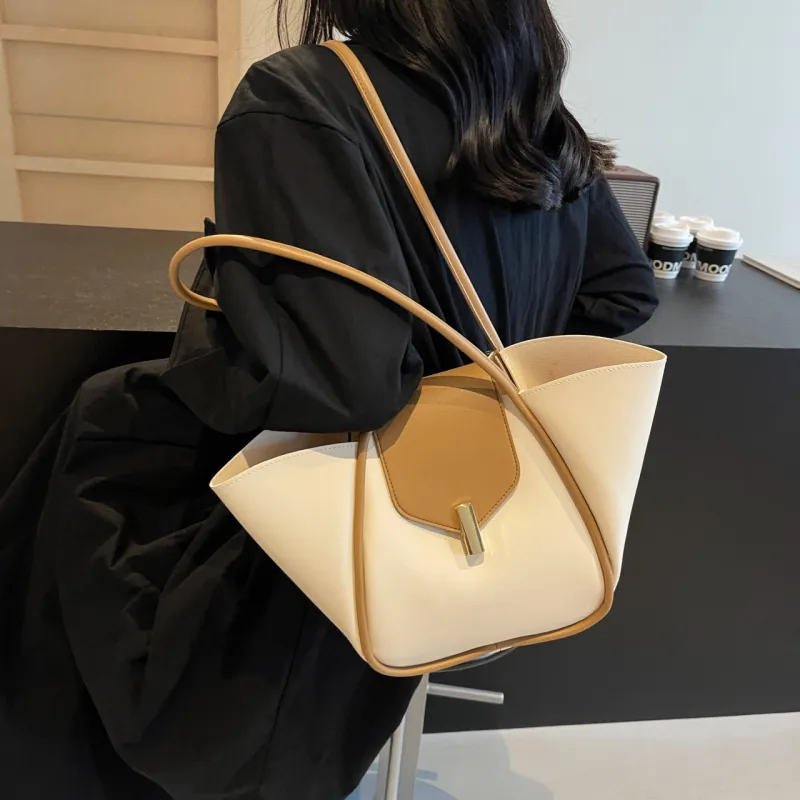 FCTOSSR PU Shoulder Bag Women's White/Black/Khaki/Coffee/Brown-2