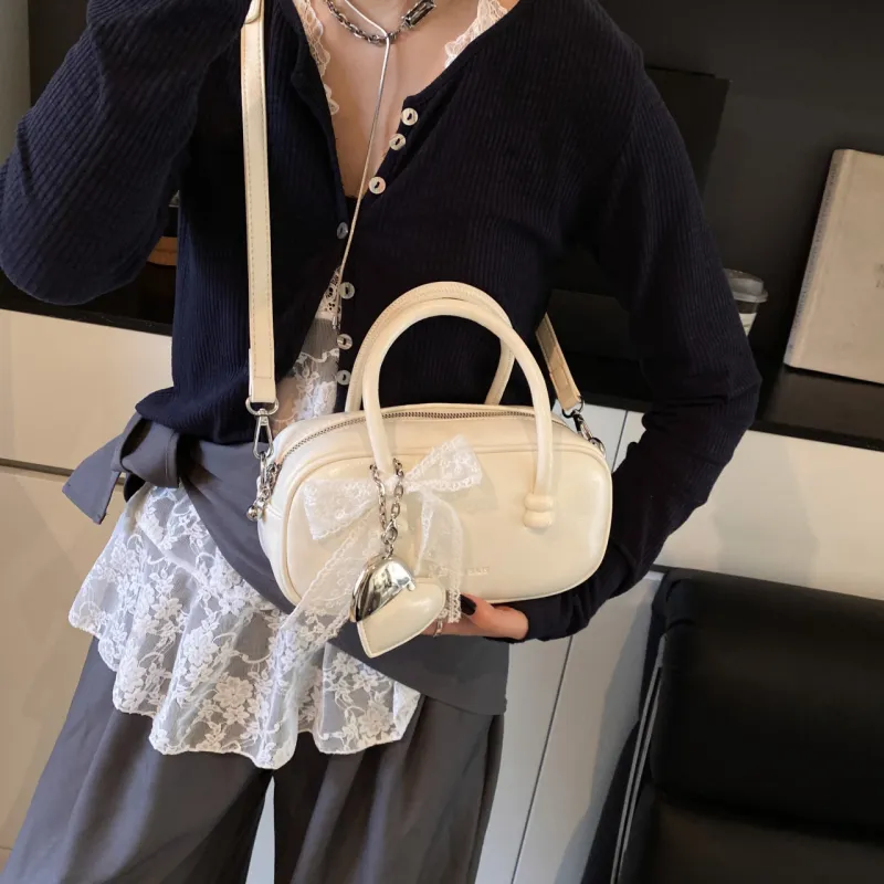 FCTOSSR PU Shoulder Bag, Crossbody Bag, Handbag Regular Women's White/Silver/Black/Blue/Pink-5