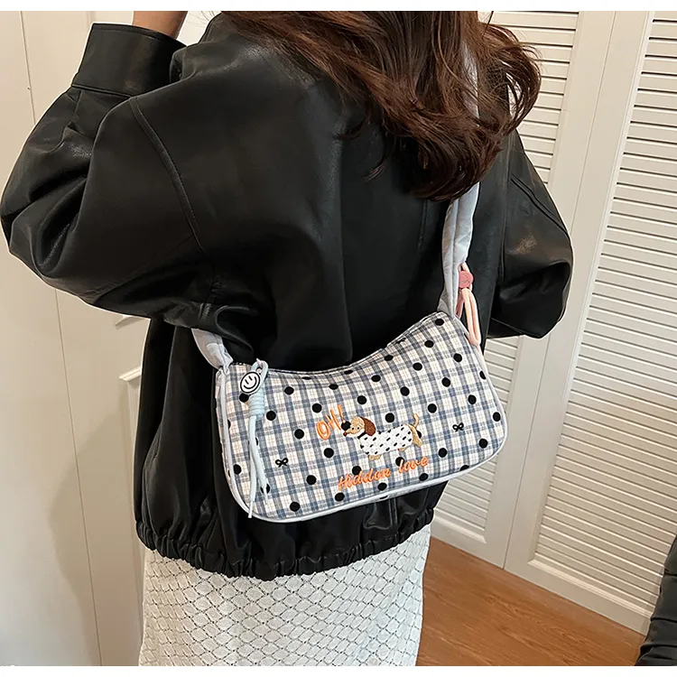 FCTOSSR Nylon Shoulder Bag Women's Black/Pink/Blue-14