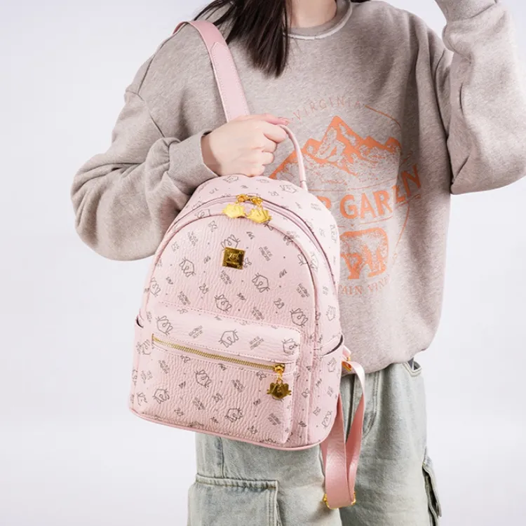 FCTOSSR PU Backpack Regular Women's Beige/Pink/Brown/Black-3