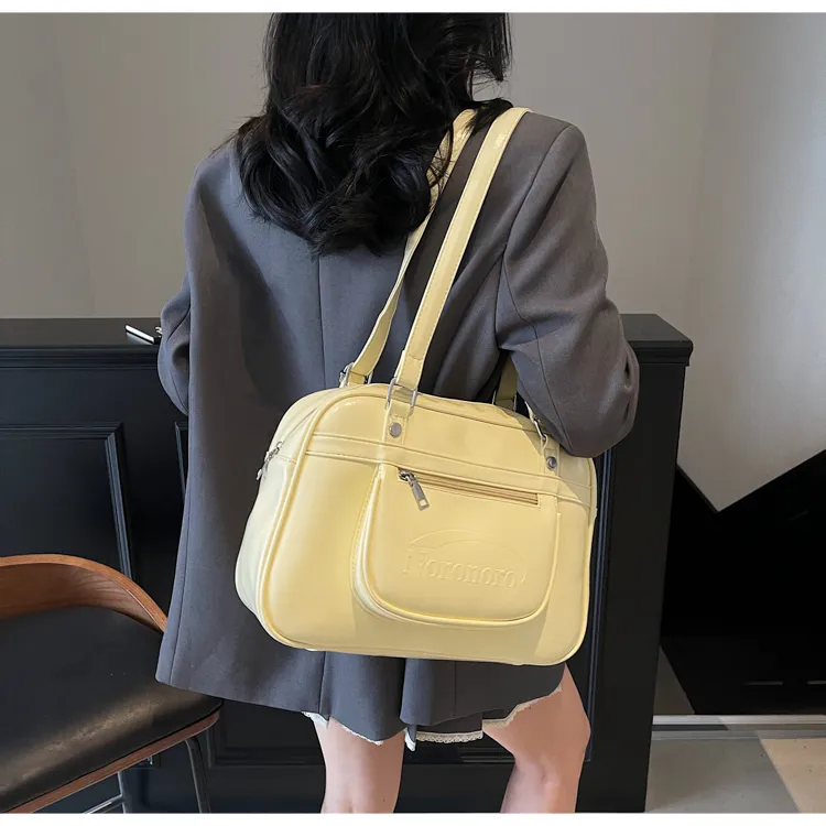 FCTOSSR PU Shoulder Bag Women's White/Black/Yellow/Blue/Pink-12