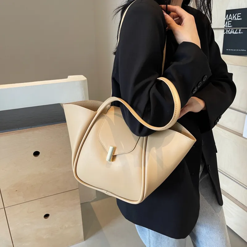 FCTOSSR PU Shoulder Bag Women's White/Black/Khaki/Coffee/Brown-11
