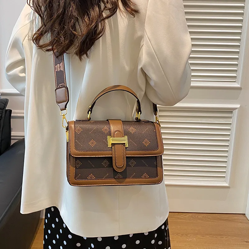 FCTOSSR PU Crossbody Handbag Regular Women's Ecru/Yellow/Brown-17