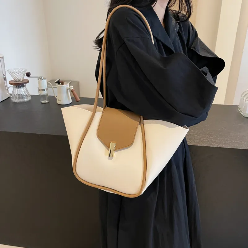 FCTOSSR PU Shoulder Bag Women's White/Black/Khaki/Coffee/Brown-1