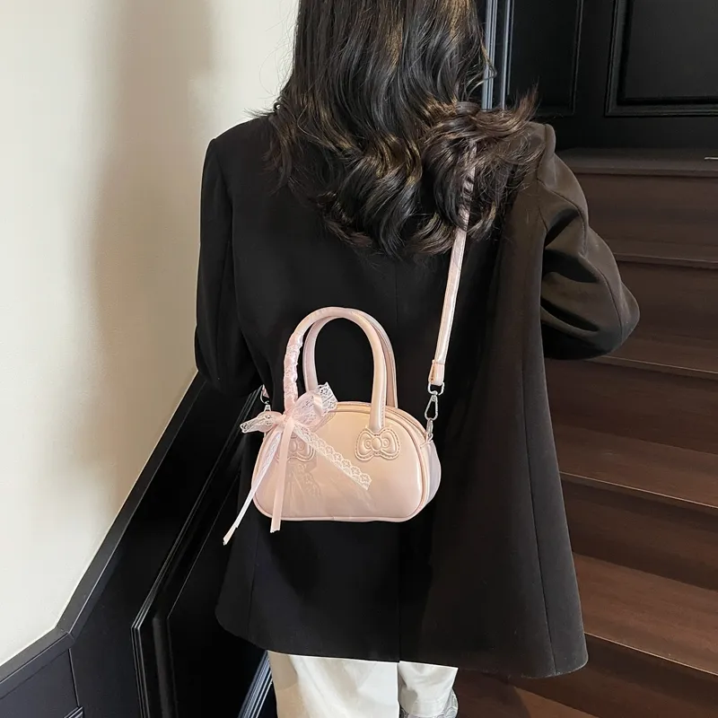 FCTOSSR Woolen Crossbody Bag Women's White/Pink/Purple/Black-3