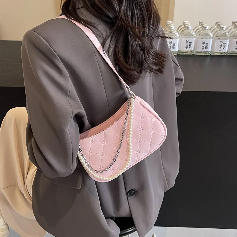 FCTOSSR PU Shoulder Bag Women's White/Silver/Black/Pink-18