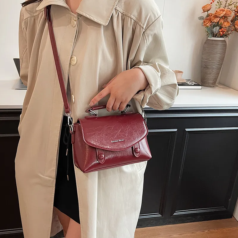 FCTOSSR PU Shoulder Bag Crossbody Bag Regular Women's Ecru Black/Red/Brown-12