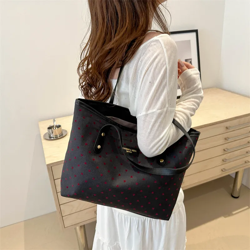 FCTOSSR PC Shoulder Bag Regular Women's Heart/Red Polka Dots/Bowknot/Five Pointed Star-2