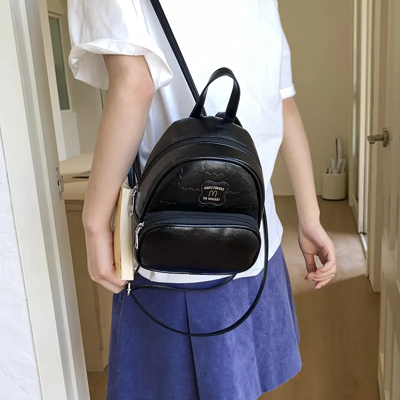 FCTOSSR PU Backpack Women's White/Black/Yellow/Blue/Pink-9