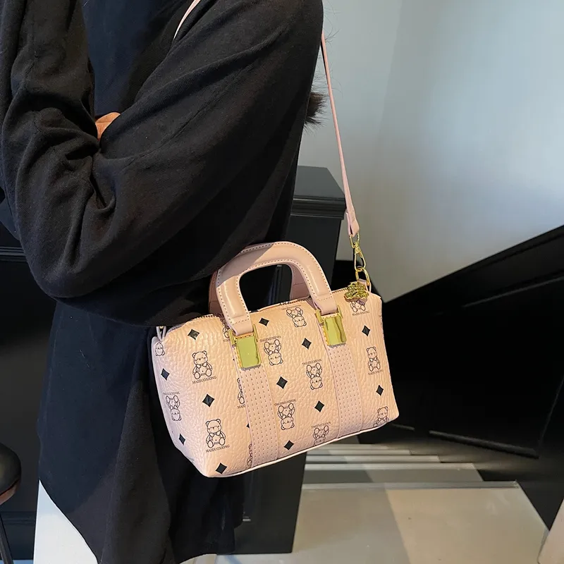 FCTOSSR PU Shoulder Bag, Crossbody Bag, Handbag Women's White/Pink/Brown-8