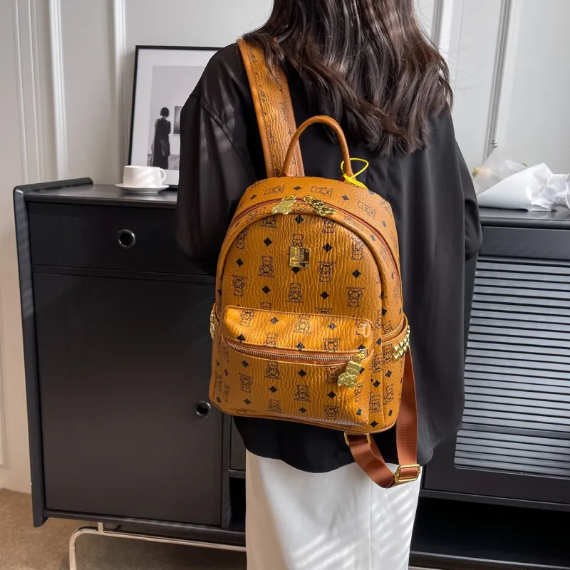 FCTOSSR PU Backpack Regular Women's Ecru/Black/Pink/Brown/Black & White-18