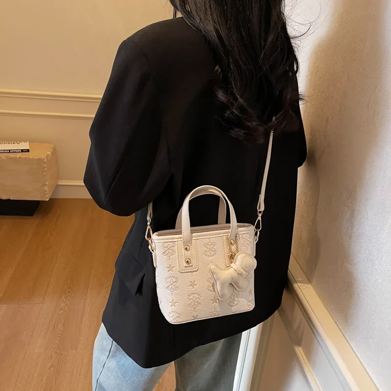 FCTOSSR PU Handbag Regular Women's Khaki/White/Black/Pink-8