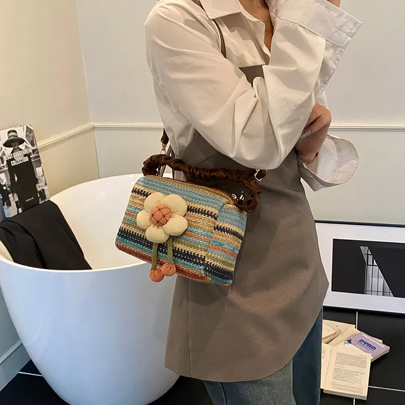 FCTOSSR PU Crossbody Bag, Handbag Women's White/Khaki/Multicolor-12